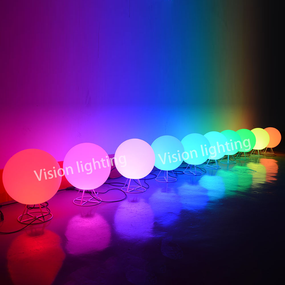 3D IP65 크리스마스 장식 야외 사용 풍경 고품질 LED 프로그래밍 가능 TTL RGB 볼 스트링 라이트