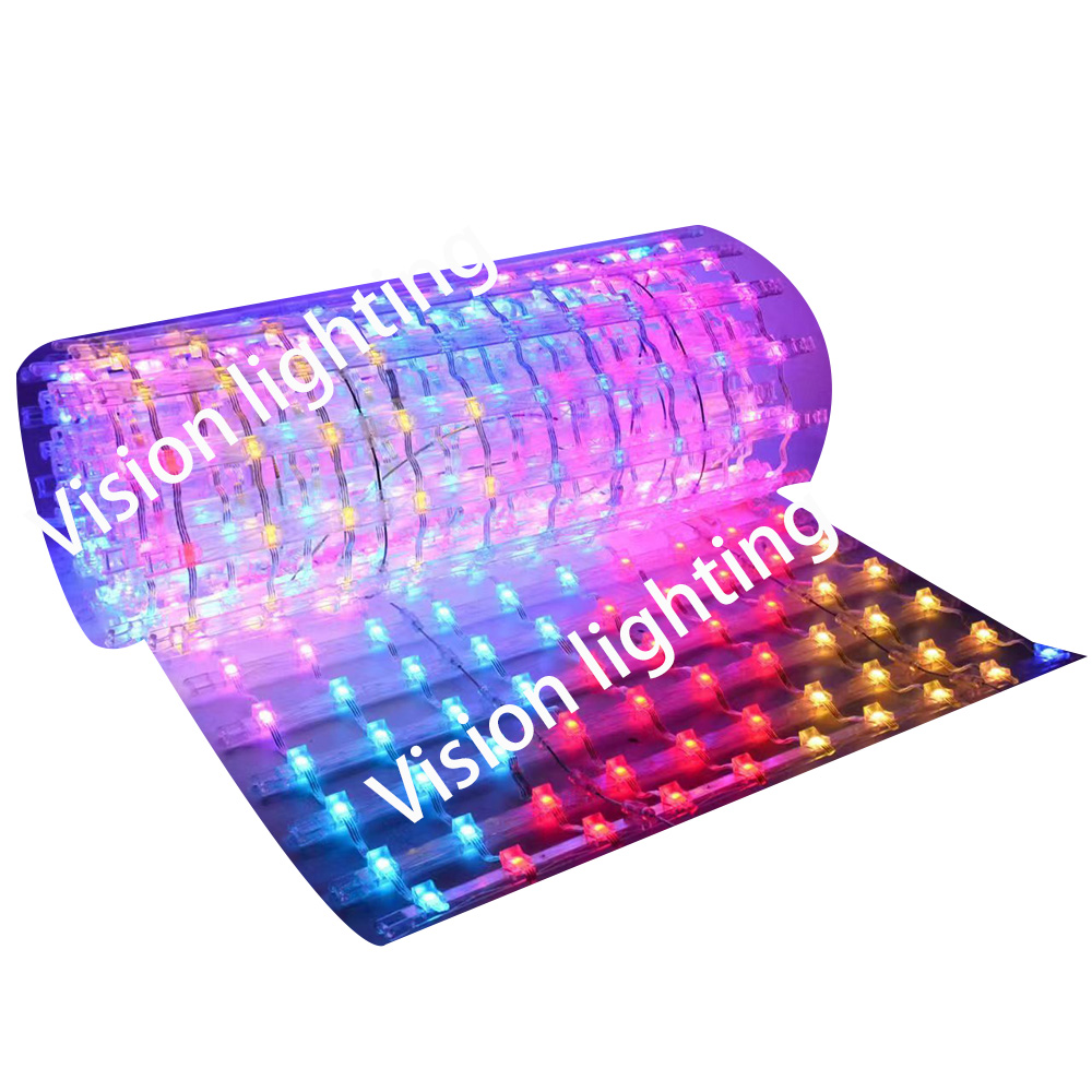 옥외 지도된 ​​광고 전시 화면 RGB WS2811 화소 격자 벽 메시 빛