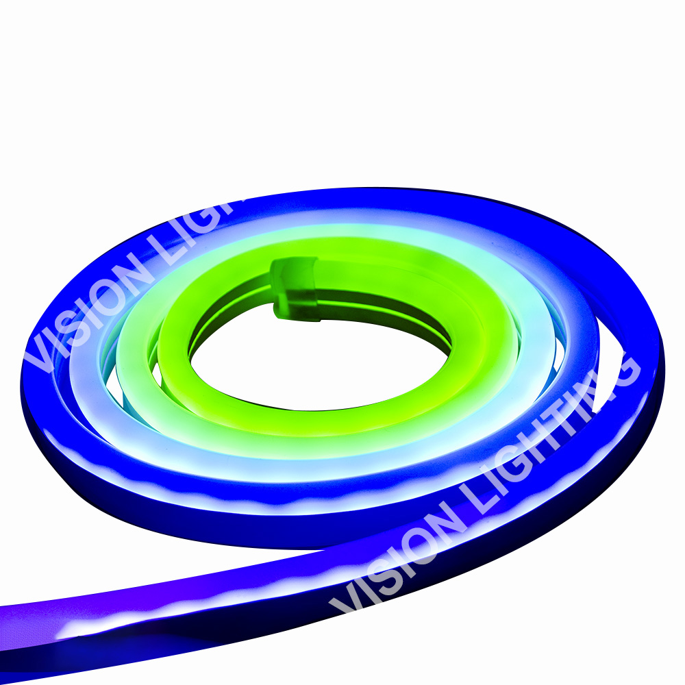 크리스마스 야외 풍경 장식 DMX512 프로그램 주소 지정이 가능한 스마트 RGB 네온 스트립 조명