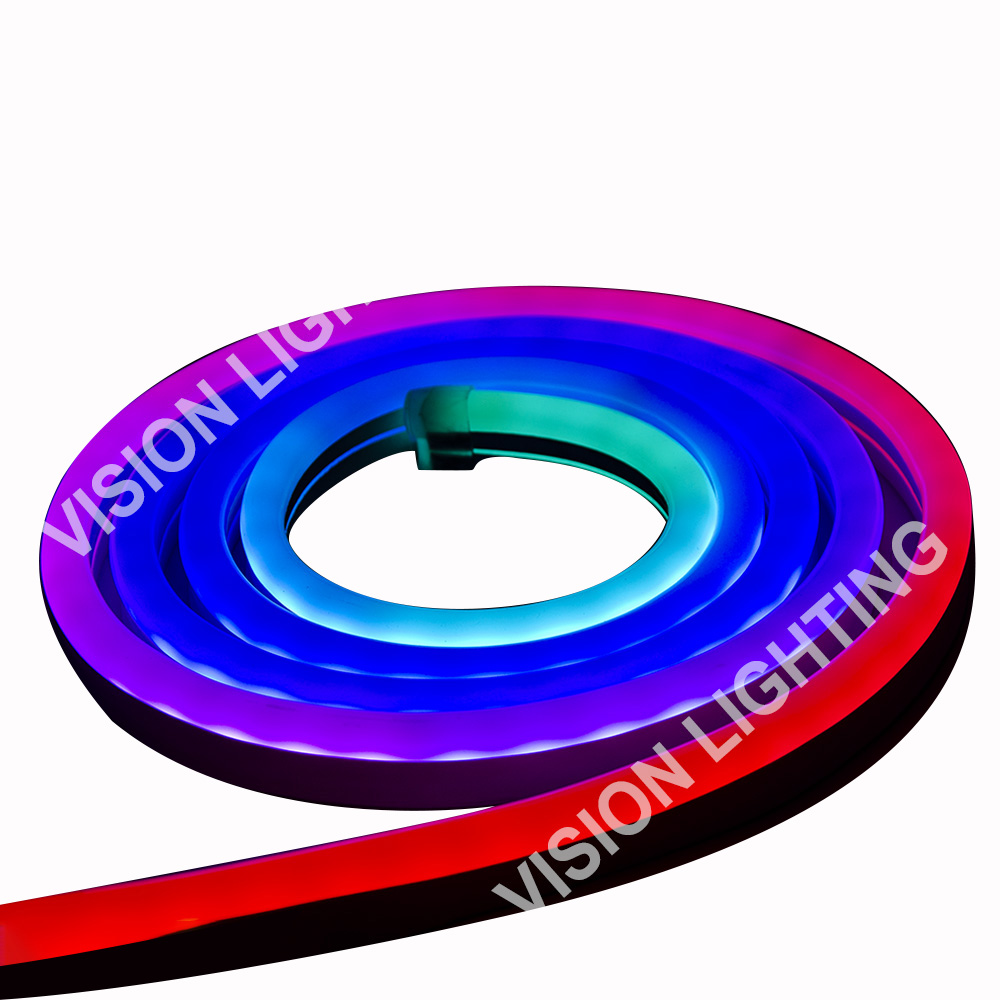 크리스마스 야외 풍경 장식 DMX512 프로그램 주소 지정이 가능한 스마트 RGB 네온 스트립 조명