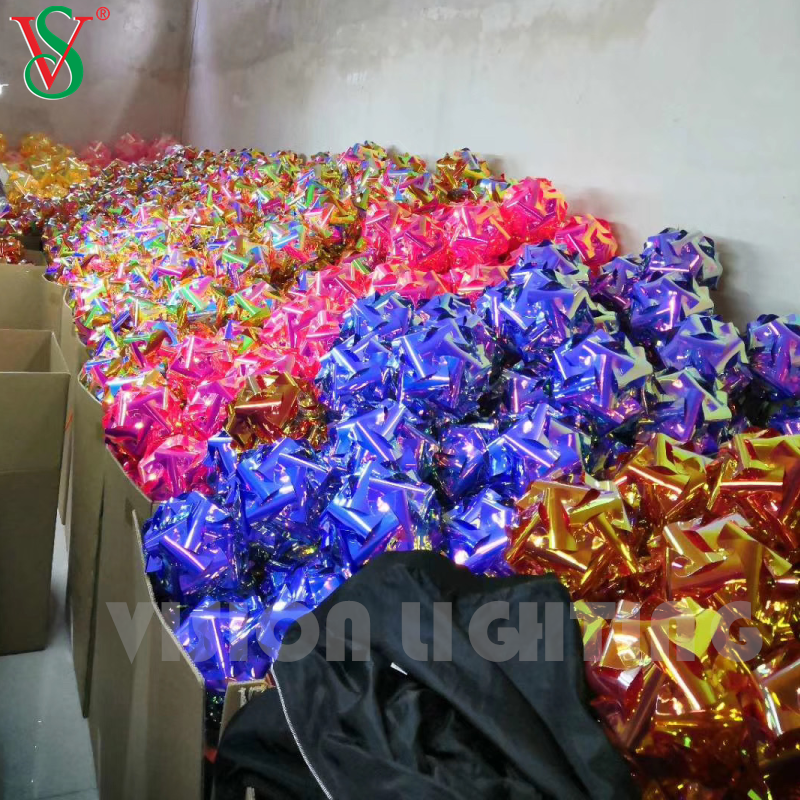 옥외 거는 훈장을 위한 빛나는 요정 펜던트 LED PVC 별빛