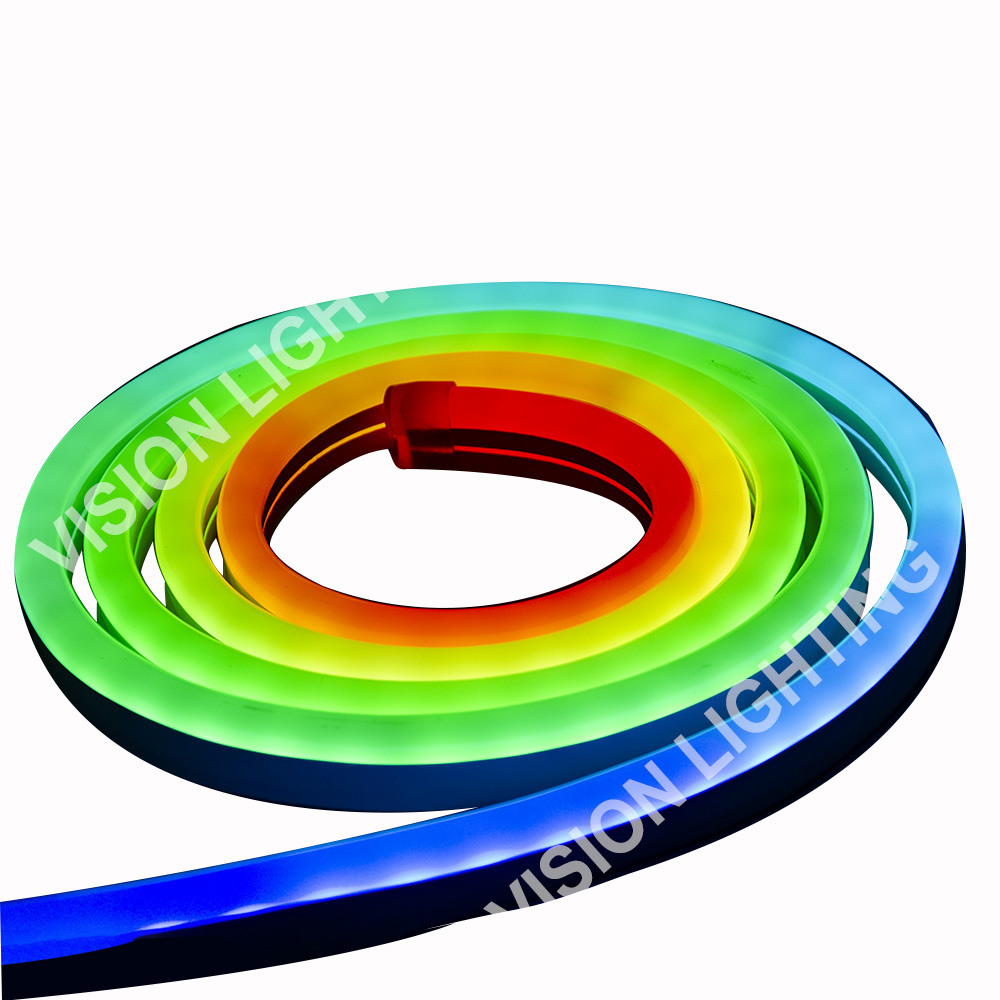 크리스마스 야외 풍경 장식 DMX512 프로그램 주소 지정이 가능한 스마트 RGB 네온 스트립 조명