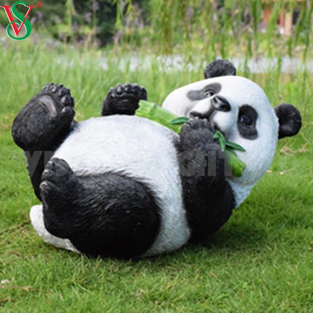 옥외 훈장에 의하여 점화되는 섬유유리 아크릴 팬더 빛은 3D 동물 주제 조각품을 지도했습니다