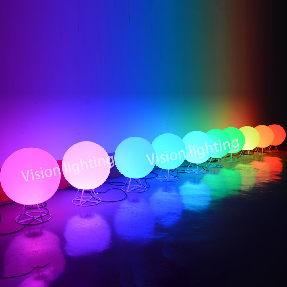 3D IP65 크리스마스 장식 야외 사용 풍경 고품질 LED 프로그래밍 가능 TTL RGB 볼 스트링 라이트