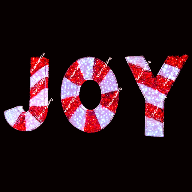 옥외 훈장 조경 IP65 고품질 3D 조각품은 크리스마스 휴일 주제 편지 빛을 지도했습니다