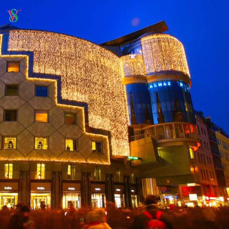 Retaurant Bar Patio 장식용 LED 커튼 라이트 스트링 라이트