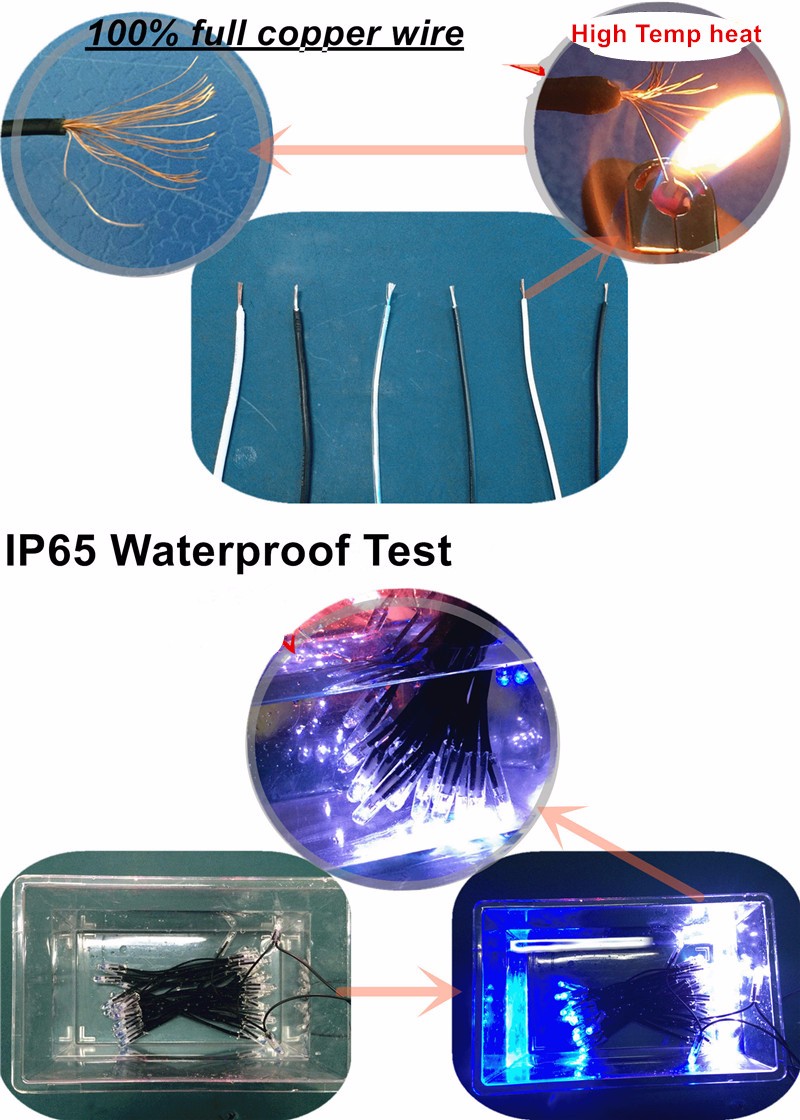 야외 LED 요정 화환 문자열 