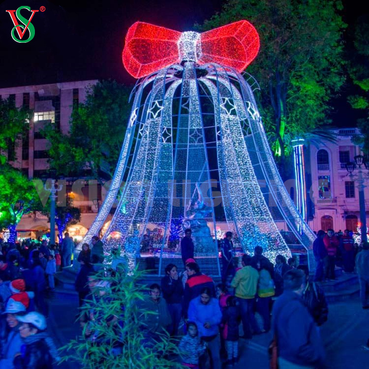 야외 거인 조명 징글 벨 상업용 LED 모티프 장식 조명 크리스마스.