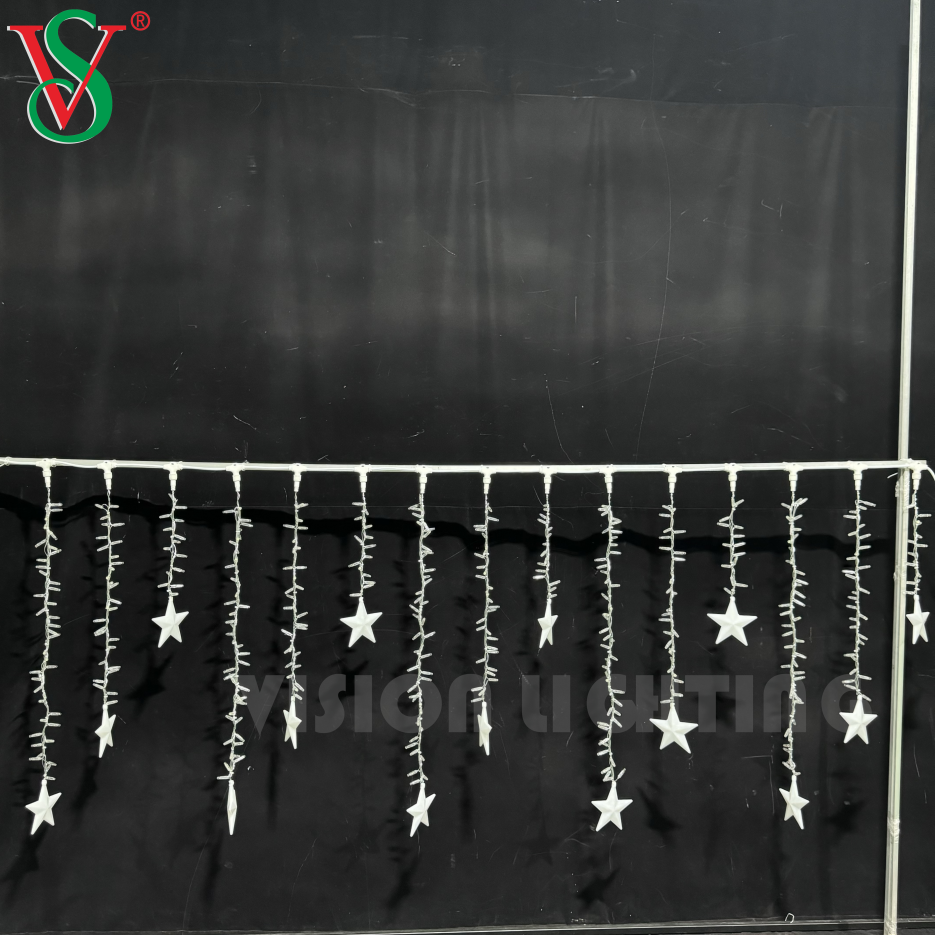 연결 가능한 크리스마스 장식 조명 요정 Xmas LED 고드름 아이스 핑 빛은 휴가 장식