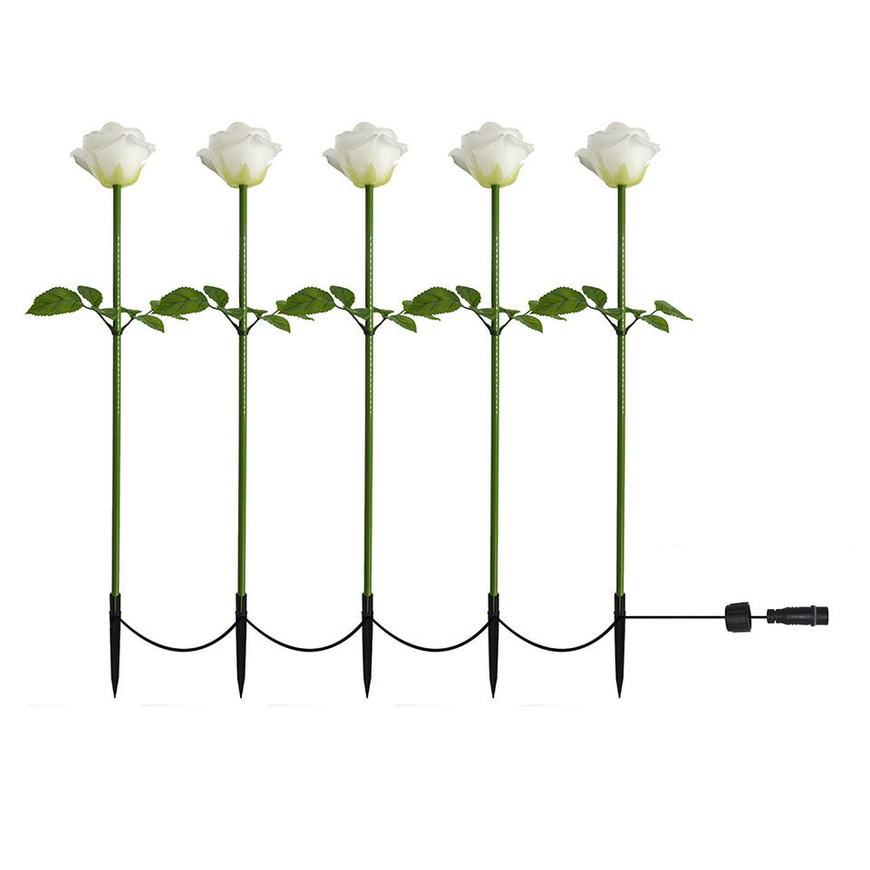 휴일 옥외 정원 공원 훈장을 위한 지도된 인공 꽃 장미 빛