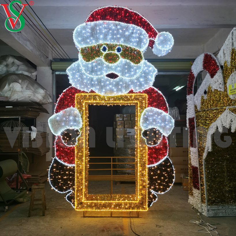 Luces de Navidad 야외 크리스마스 장식 라이트 LED 2D 및 3D 사진 프레임 모티프 조명