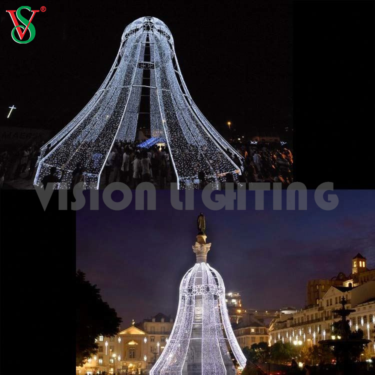 야외 거인 조명 징글 벨 상업용 LED 모티프 장식 조명 크리스마스.