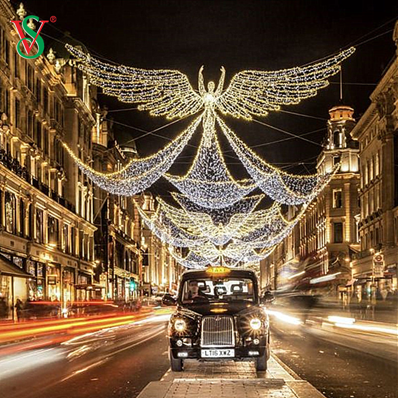 크리스마스 웨딩 이벤트 장식 LED 2D 3D 천사 비행 모티프 조명