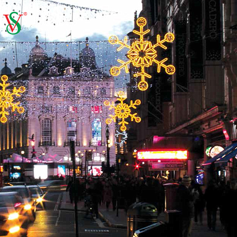 크리스마스 훈장을 위한 주문을 받아서 만들어진 디자인에 의하여 살아움직이는듯한 LED 제 2 눈송이 빛