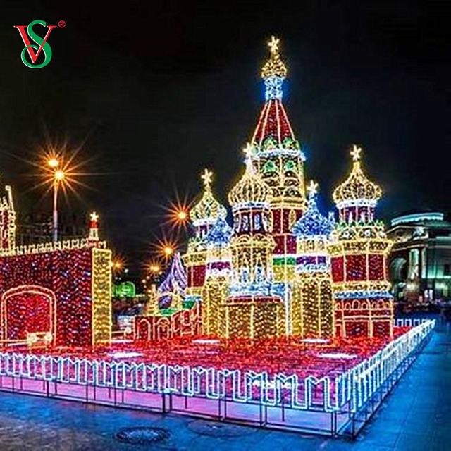 야외 할로윈 데이 모티브 조명 장식 대형 캐슬 타워 조각 모티브 조명