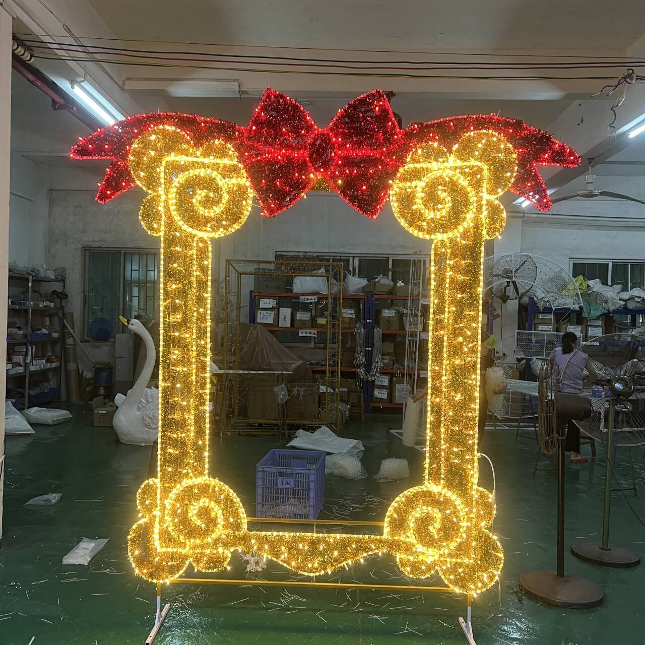 Luces de Navidad 야외 크리스마스 장식 라이트 LED 2D 및 3D 사진 프레임 모티프 조명