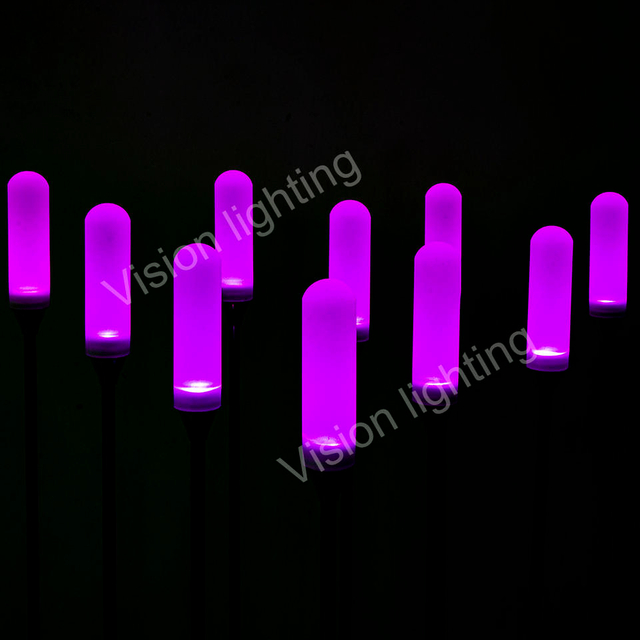 DMX/SPI RGB 아크릴 막대 기둥 조명 지상 장착형 실외 조경 램프