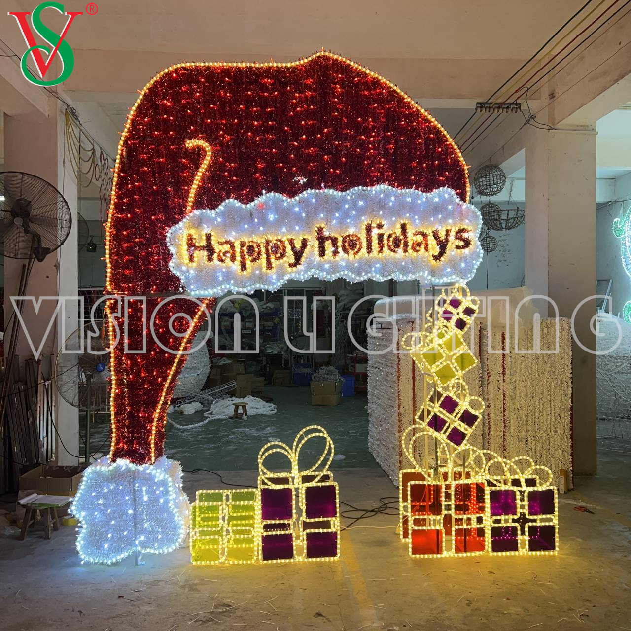 Luces de Navidad 야외 크리스마스 장식 라이트 LED 2D 및 3D 사진 프레임 모티프 조명