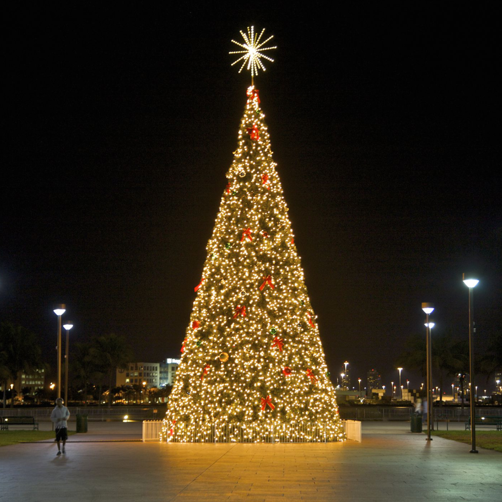 도시 사각형, 이벤트 및 상업용 디스플레이를위한 LED 야외 크리스마스 트리 조명 방수 장식 조명