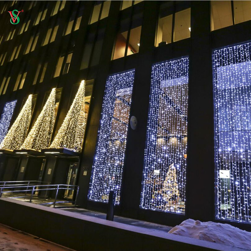 Retaurant Bar Patio 장식용 LED 커튼 라이트 스트링 라이트