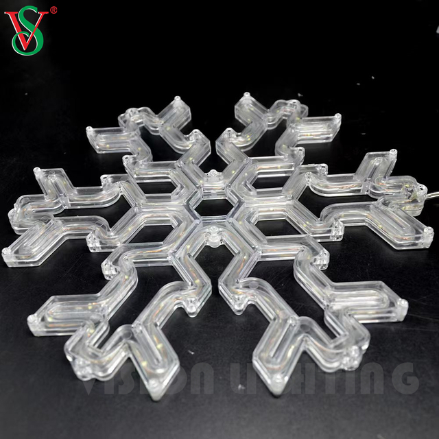 장신구를 거는 크리스마스 옥외 훈장은 아크릴 눈송이 주제 빛을 지도했습니다