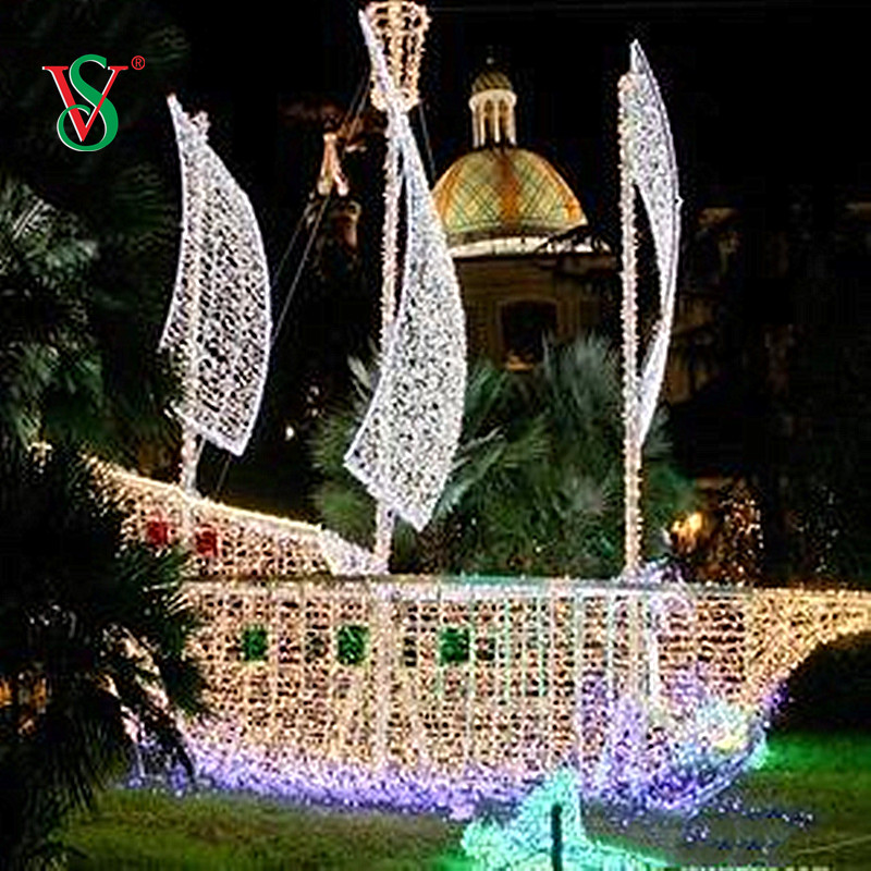 휴일 옥외 훈장을 위한 거대한 LED 3D 배 배 배 주제 빛