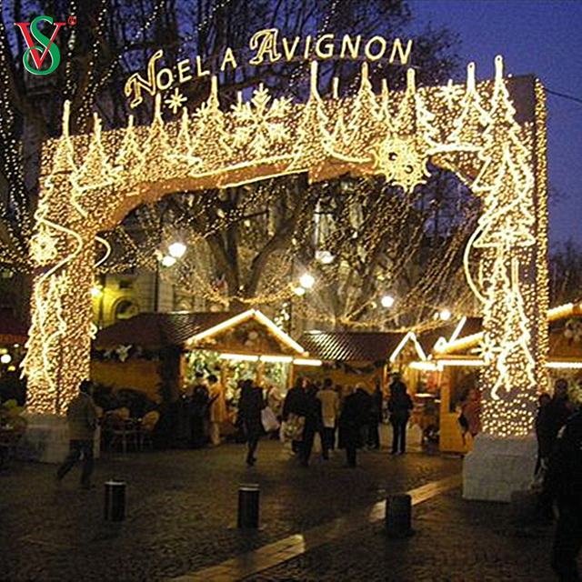 크리스마스 휴일 훈장을 위한 3D 아치 주제 빛을 통해서 큰 통행