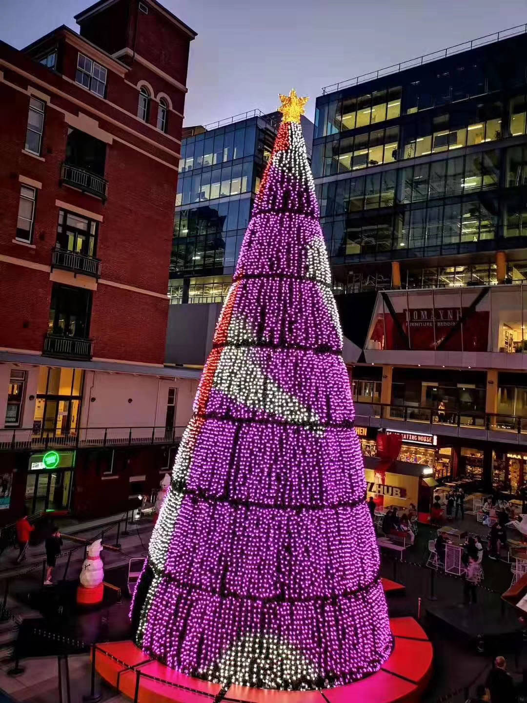 고휘도 프로그래밍 가능 DC12V WS2811 픽셀 화환 Led RGB 크리스마스 트리 조명