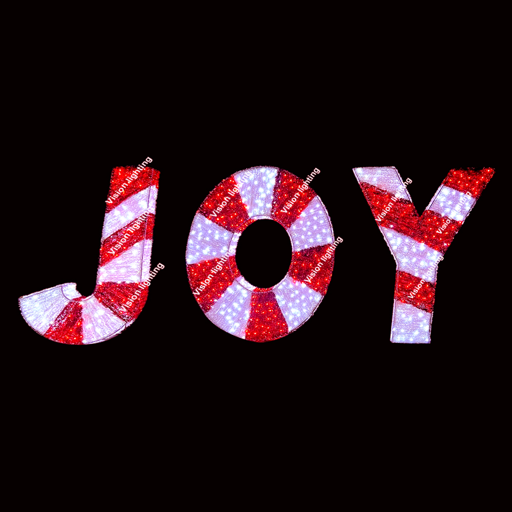 옥외 훈장 조경 IP65 고품질 3D 조각품은 크리스마스 휴일 주제 편지 빛을 지도했습니다