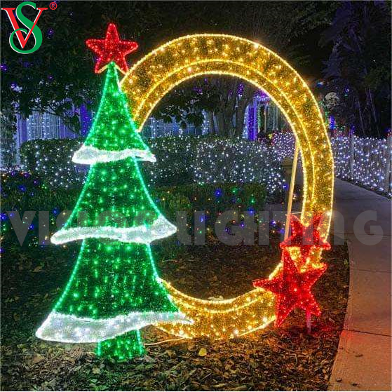 Luces de Navidad 야외 크리스마스 장식 라이트 LED 2D 및 3D 사진 프레임 모티프 조명