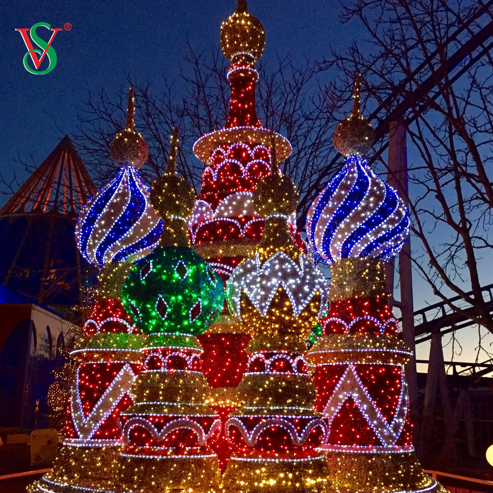 야외 할로윈 데이 모티브 조명 장식 대형 캐슬 타워 조각 모티브 조명