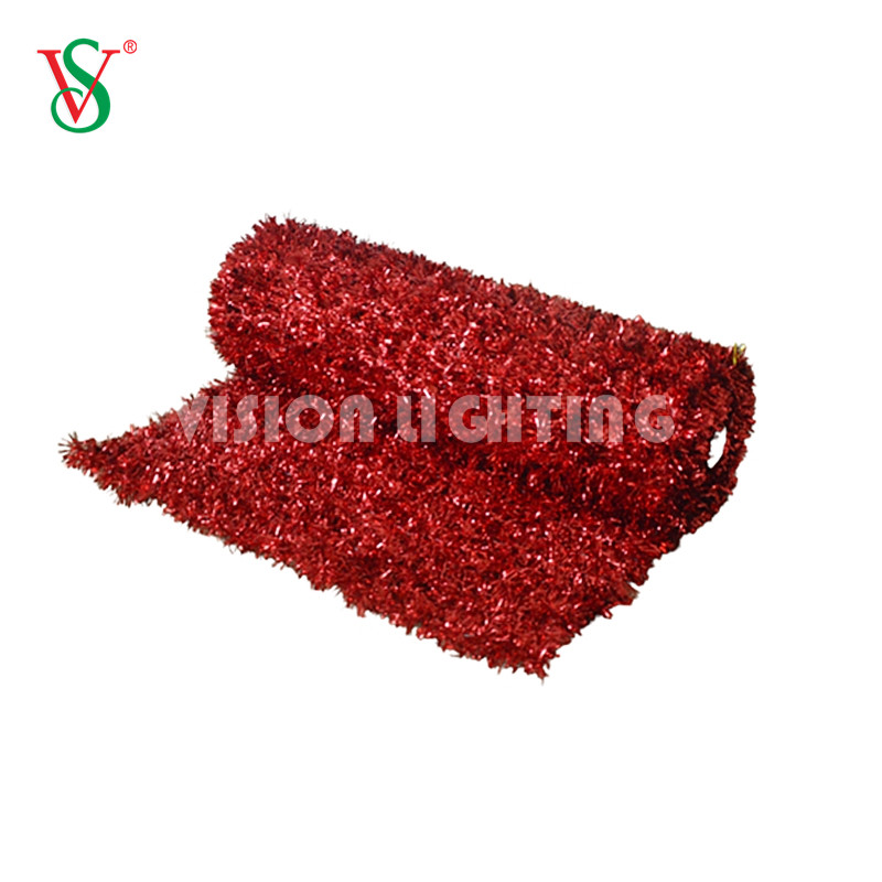 크리스마스 2D 및 3D 주제 조명 장식을 위한 애완 동물 반짝이 화환 그물 카펫 메쉬