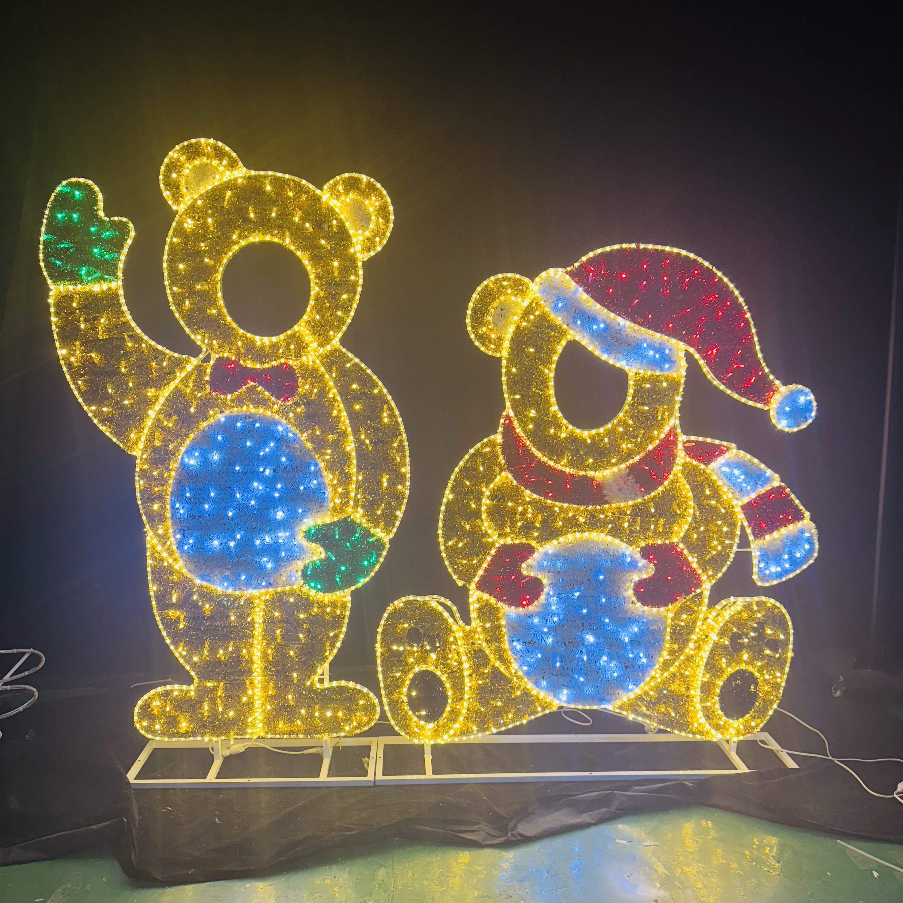Luces de Navidad 야외 크리스마스 장식 라이트 LED 2D 및 3D 사진 프레임 모티프 조명