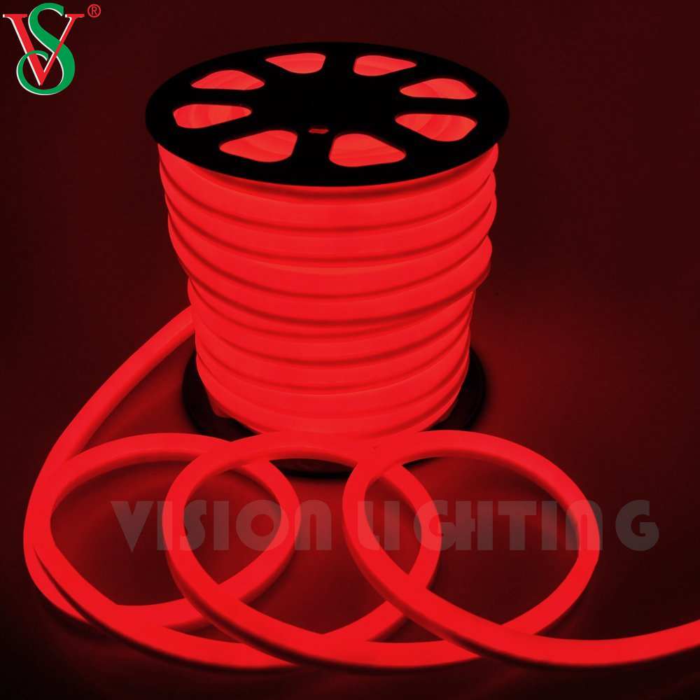 방수 15*25mm/8*16mm 유연한 램프 스트립 24V/110V/220V/LED 플렉스 네온 조명 실외 벽 마운팅